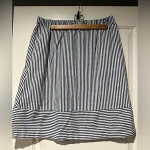 J. Crew Factory Striped Cotton Blend Skirt - Medium